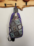 Western Sling Bag- Purple Aztec