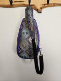 Western Sling Bag- Purple Aztec