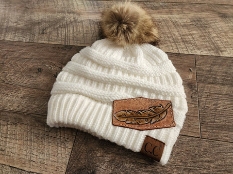 Feather C.C. Beanie (White)