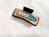 Large Hair Clip - #08 Turquoise Feather