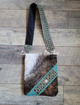 Shoshone Long Bag - Turquoise Basket weave - Shoulder